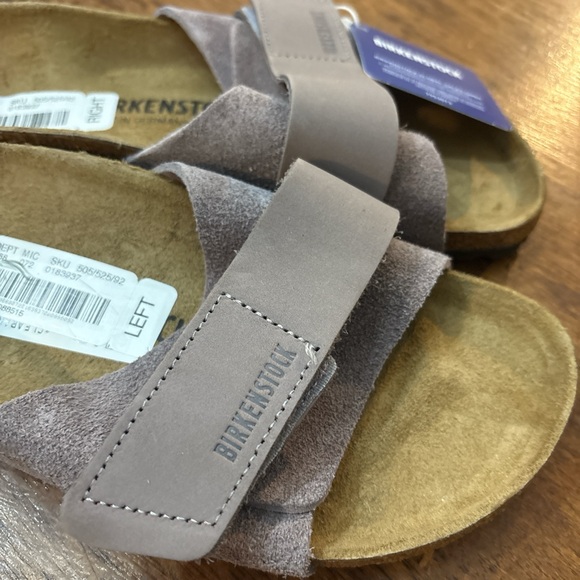 Birkenstock Soft Gray Suede Sandals - Picture 2 of 4